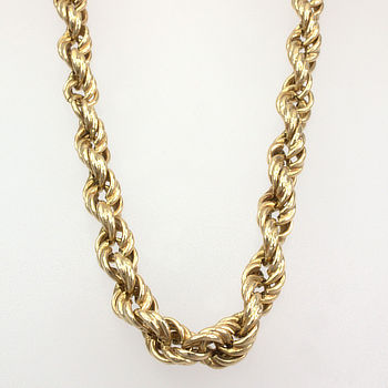 9ct gold (Hollow) 20 inch rope Chain